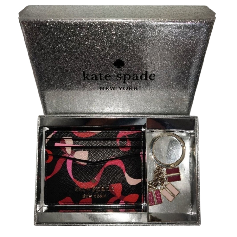 Kate Spade NIB Card Case & Key Chain Gift Set.